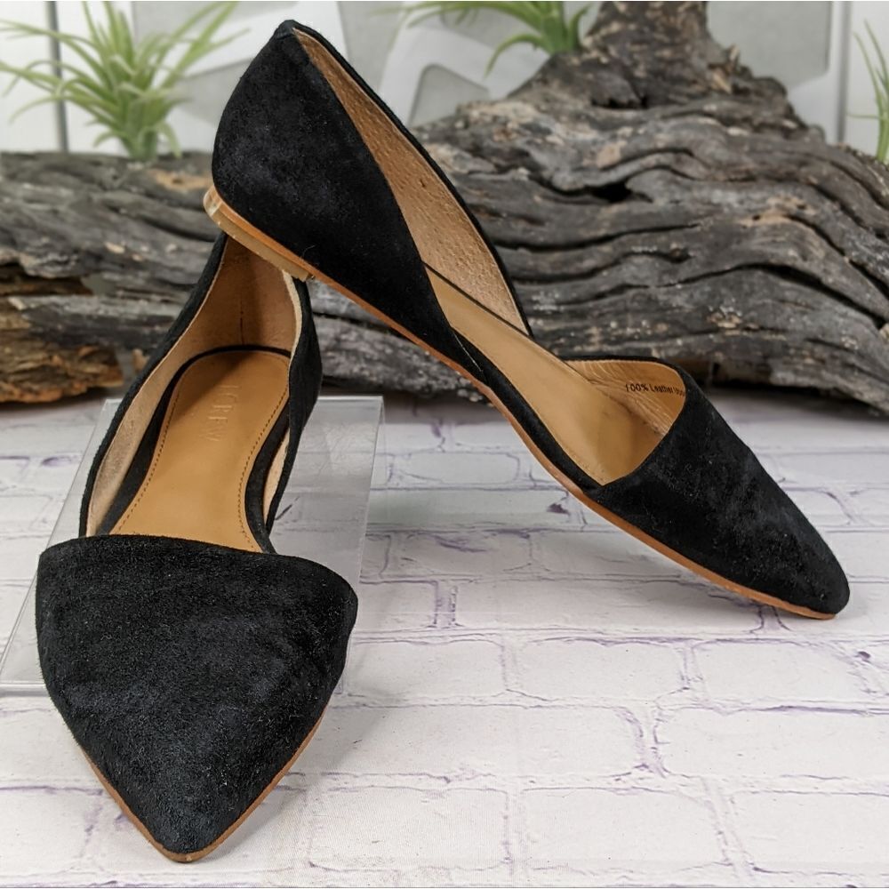J.Crew Zoe Suede d'Orsay Flats